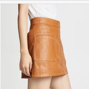 NWT Free People High A Line Vegan Leather Skirt